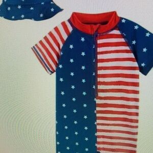 Kids Patriotic Swim Set - Red, White, and Blue